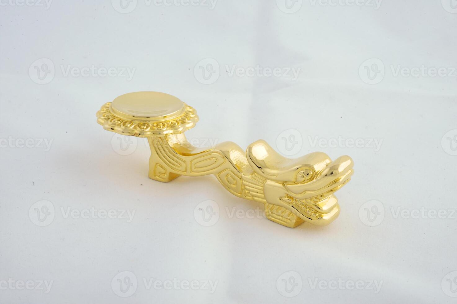 Colorful Golden dragon statue in chinese temple photo
