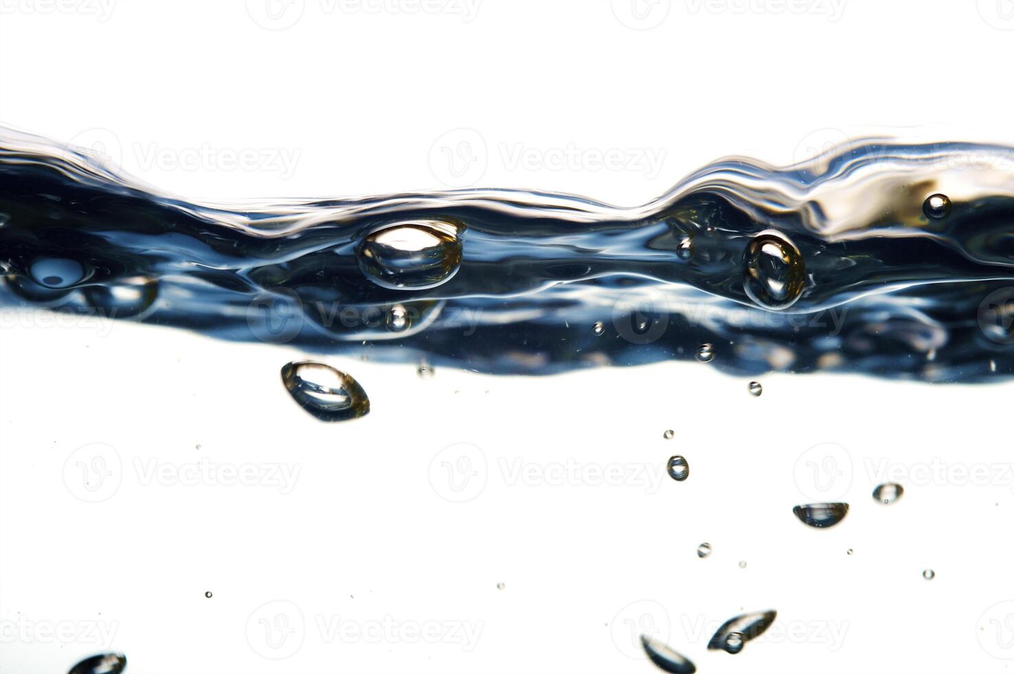 Fresh water with waves and bubbles photo