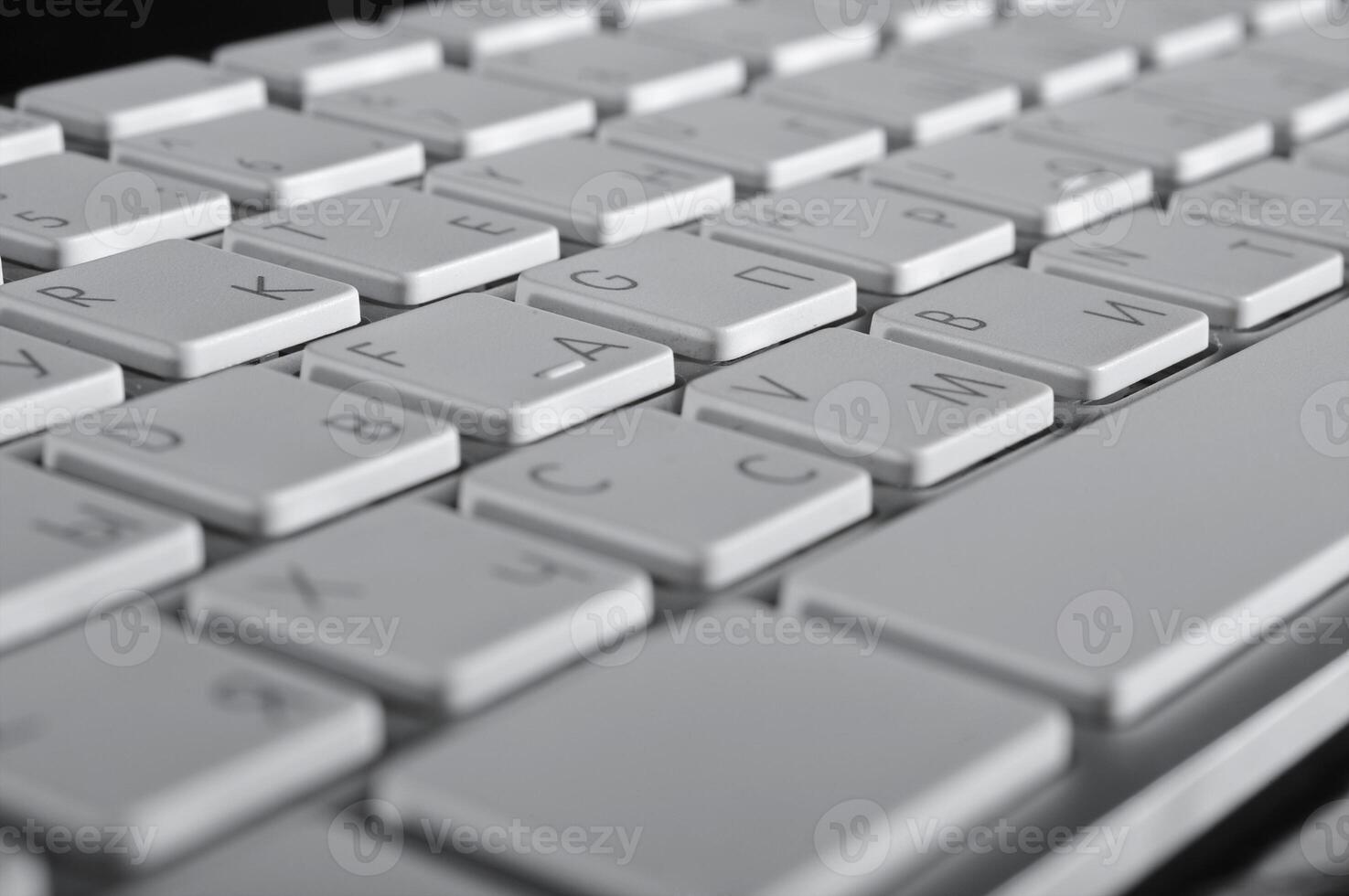 The aluminium keyboard for the computer photo