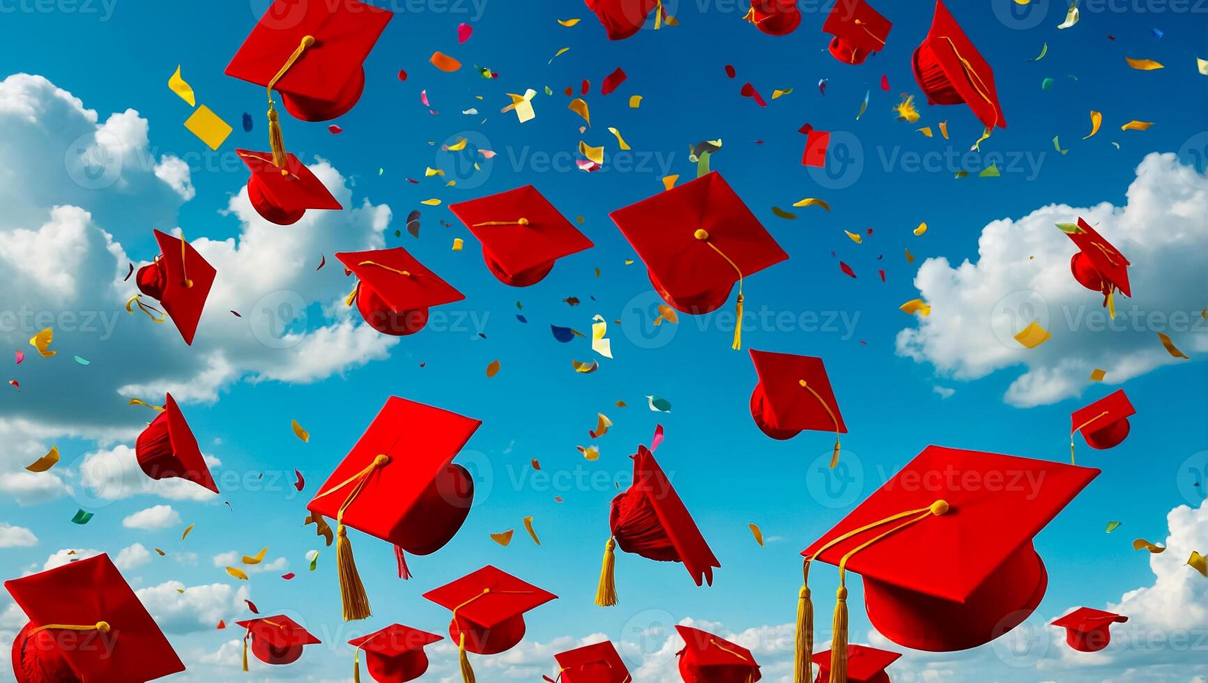 Bachelor's cap, sky background photo