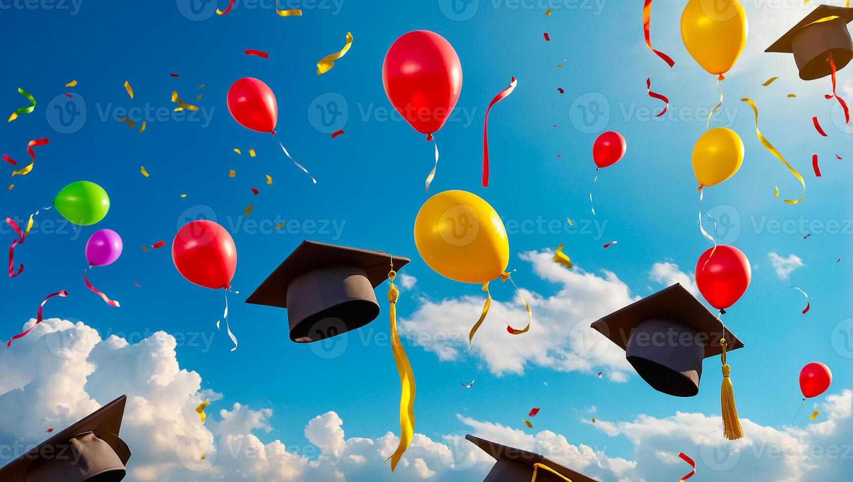 Bachelor's cap, sky background photo