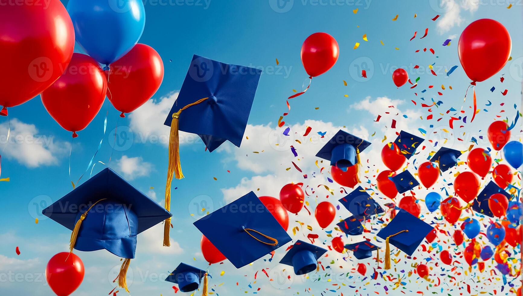 Bachelor's cap, sky background photo