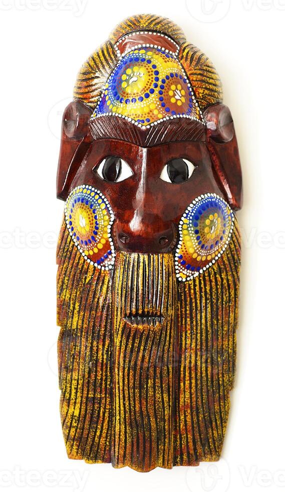 Wooden mask of the Australian aborigine photo
