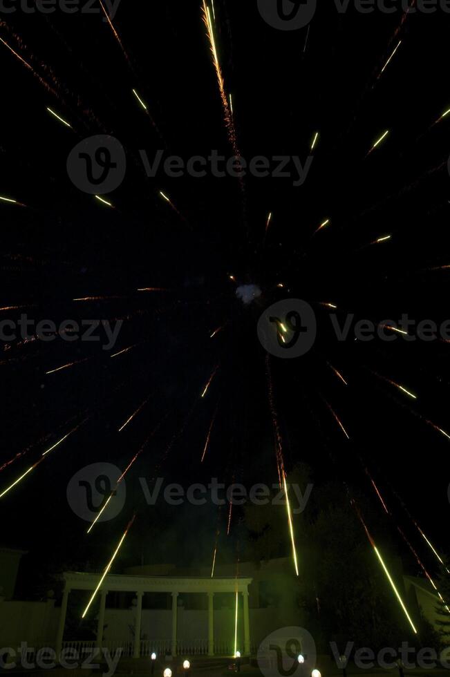 Fireworks in the night sky photo