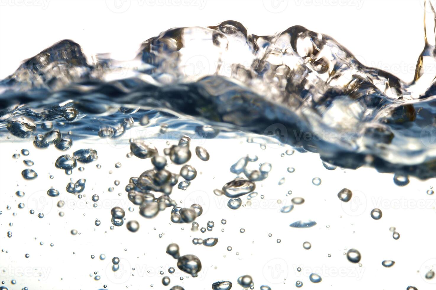 Fresh water with waves and bubbles photo