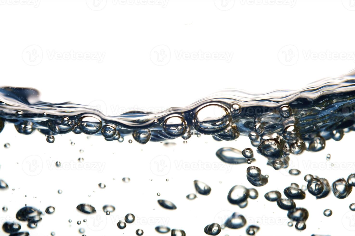 Fresh water with waves and bubbles photo