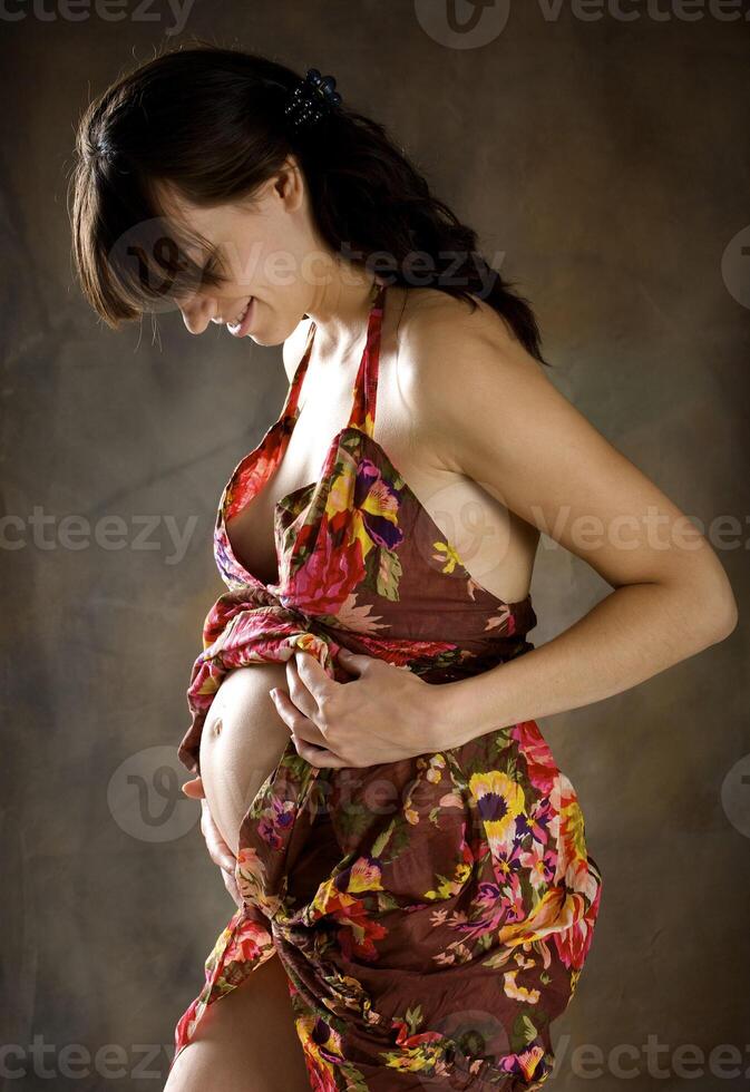 The beautiful young girl, the third trimester of pregnancy photo