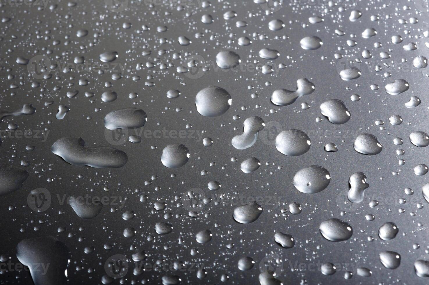 Water drops on metal photo