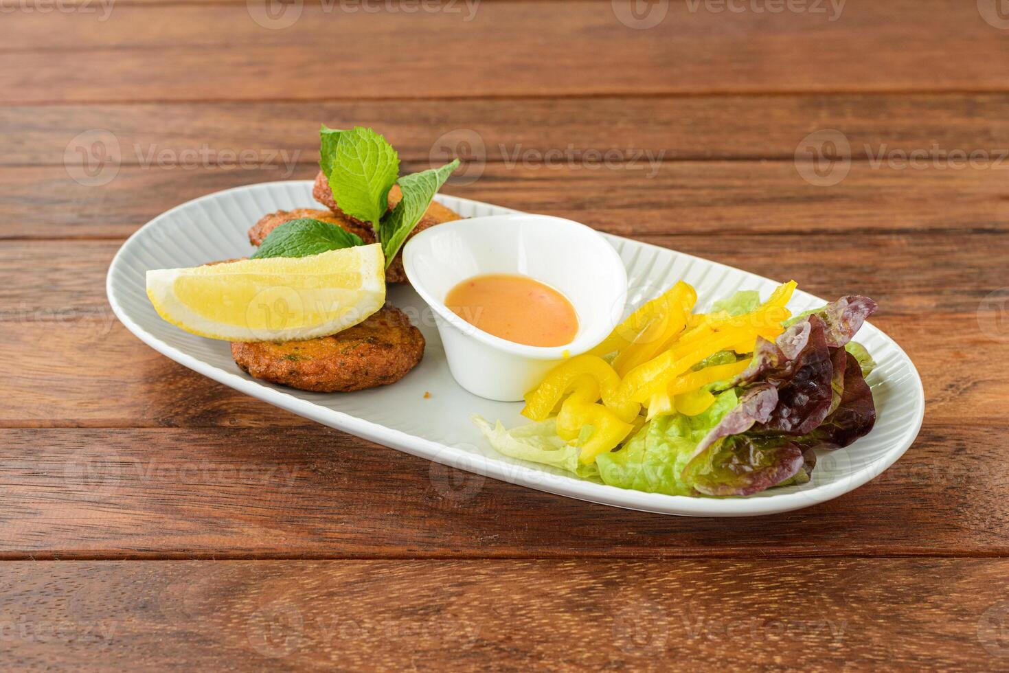 Thai Fish Cake With Salad photo