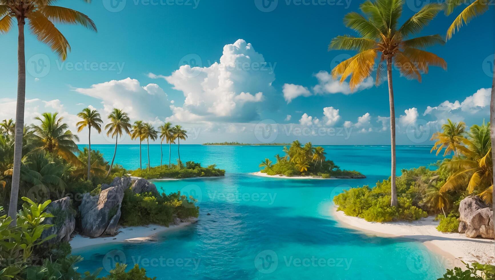 Stunning island of the Bahamas luxurious photo