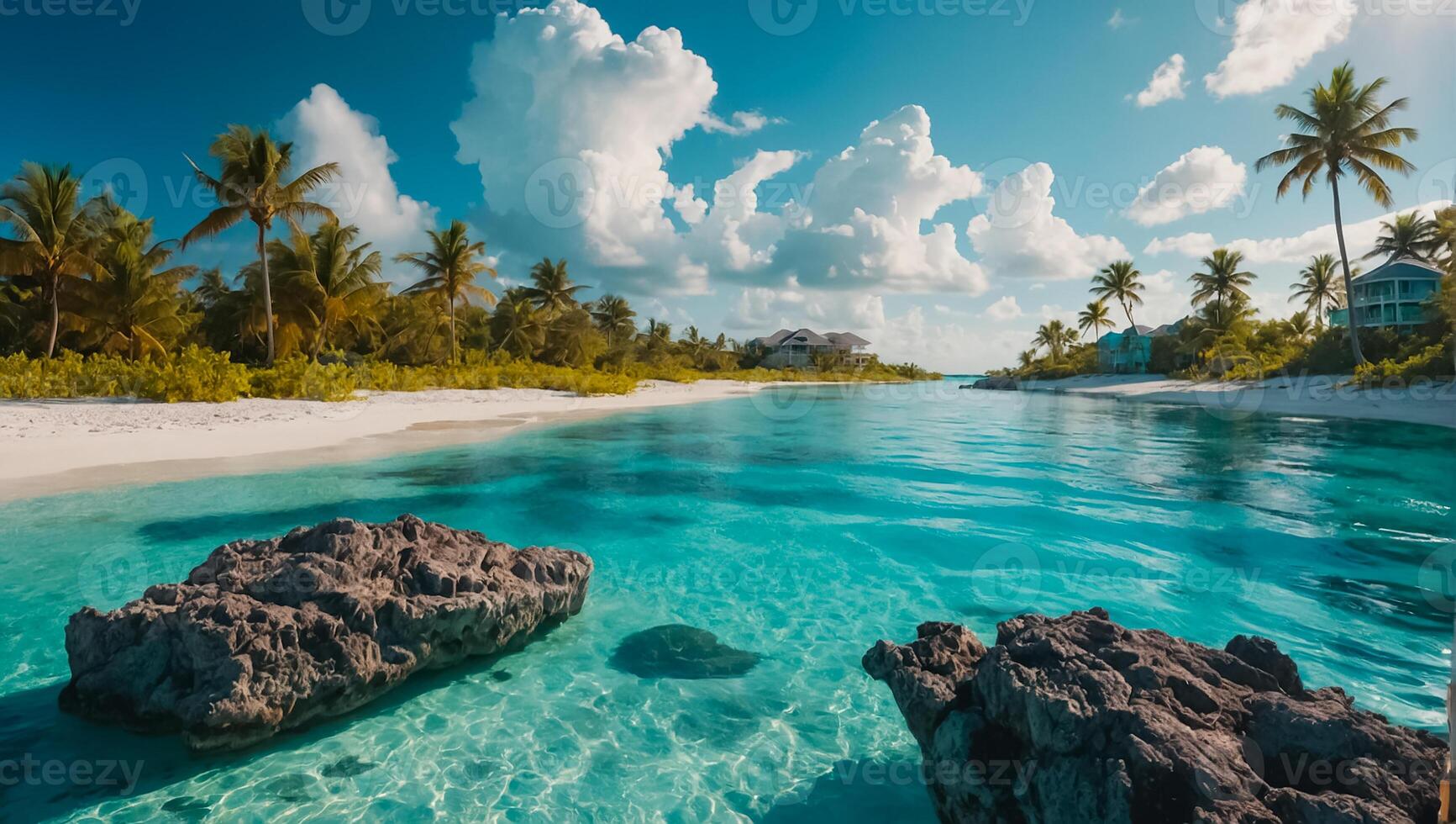 Stunning island of the Bahamas luxurious photo