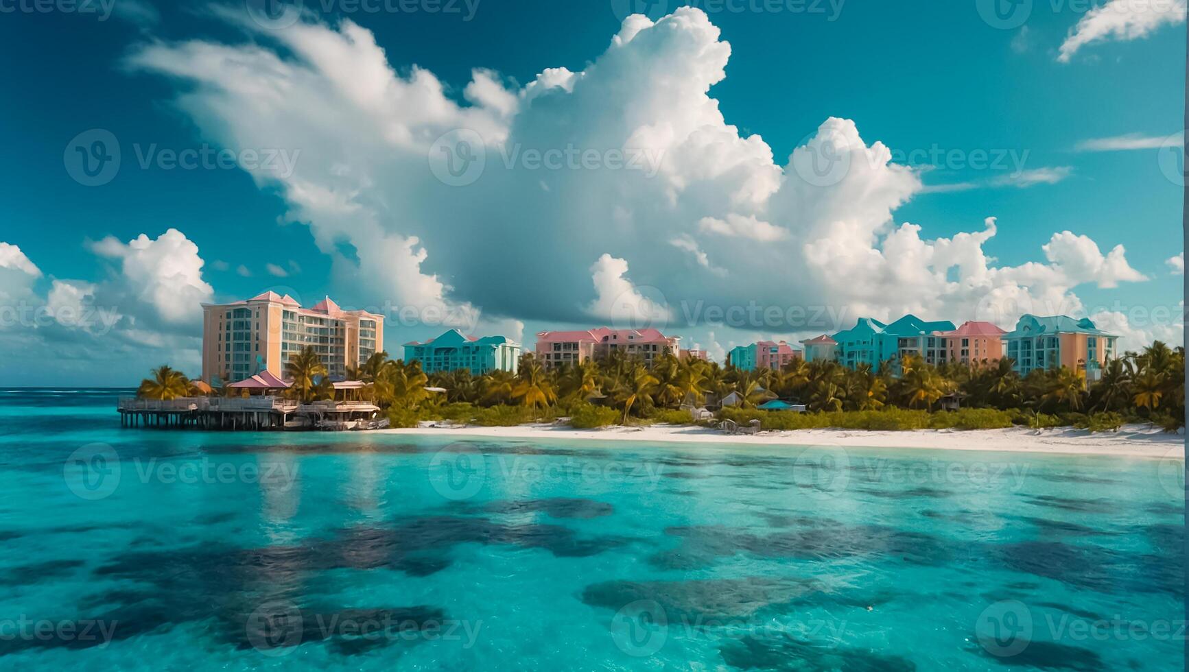 Stunning island of the Bahamas luxurious photo