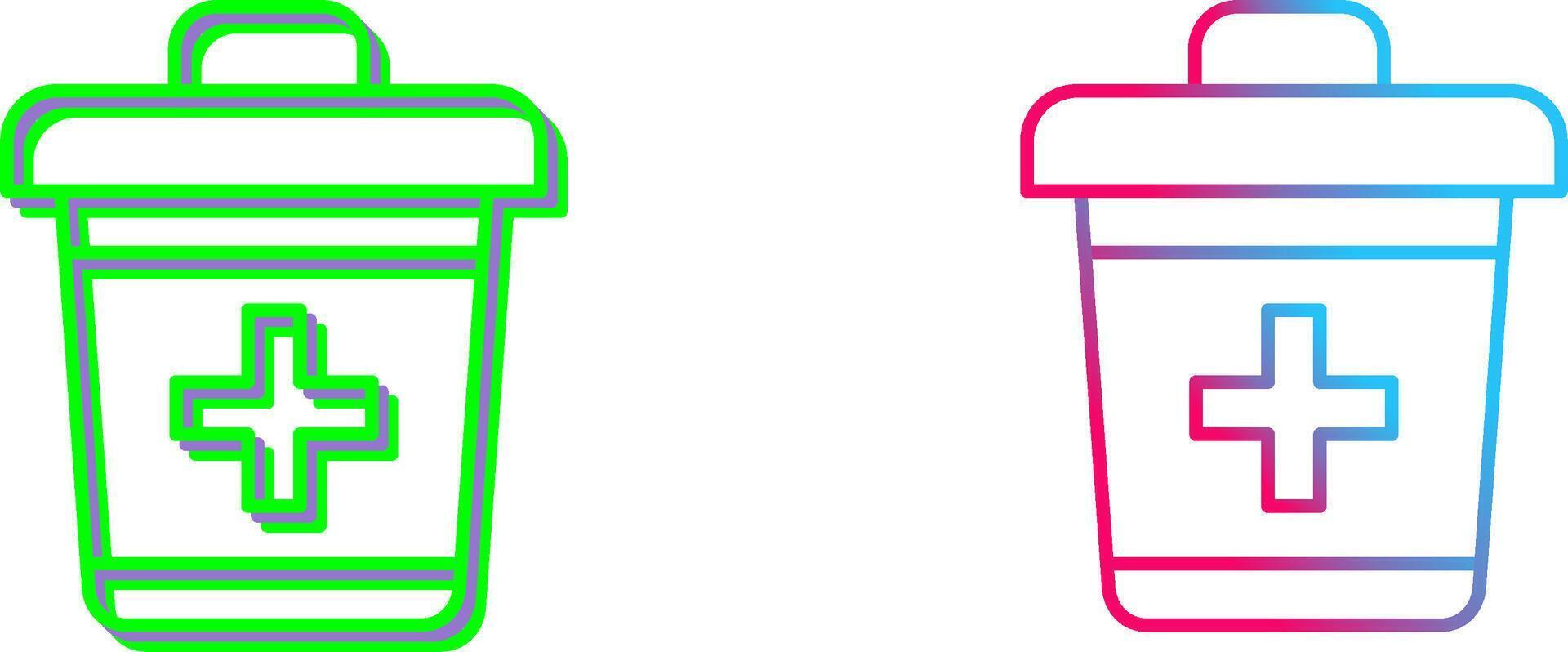 Dustbin Icon Design vector