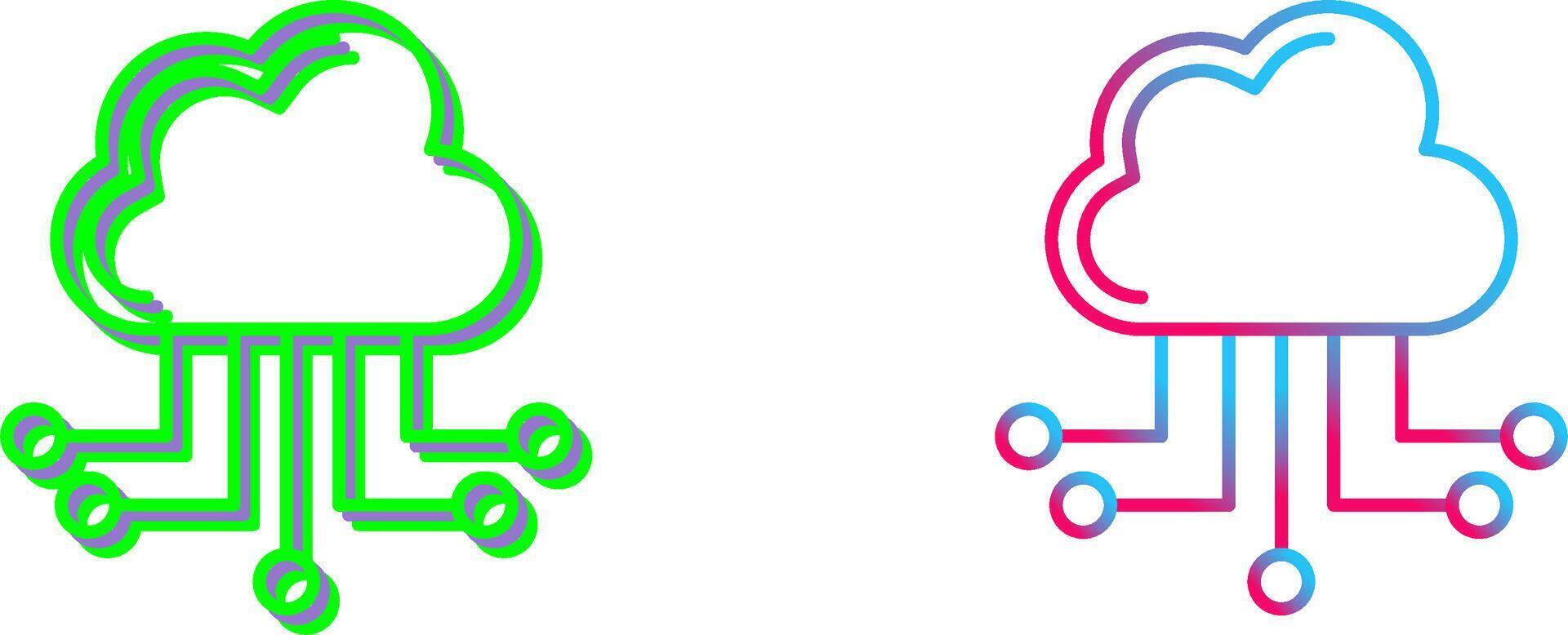 Cloud Computing Icon Design vector