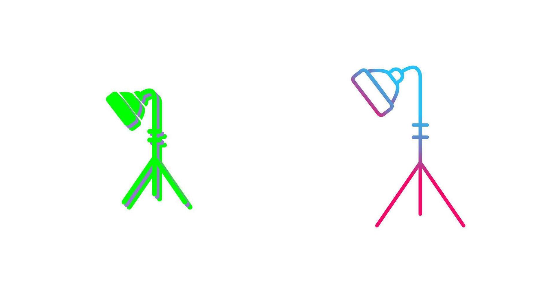 Unique Light Stand Icon Design vector