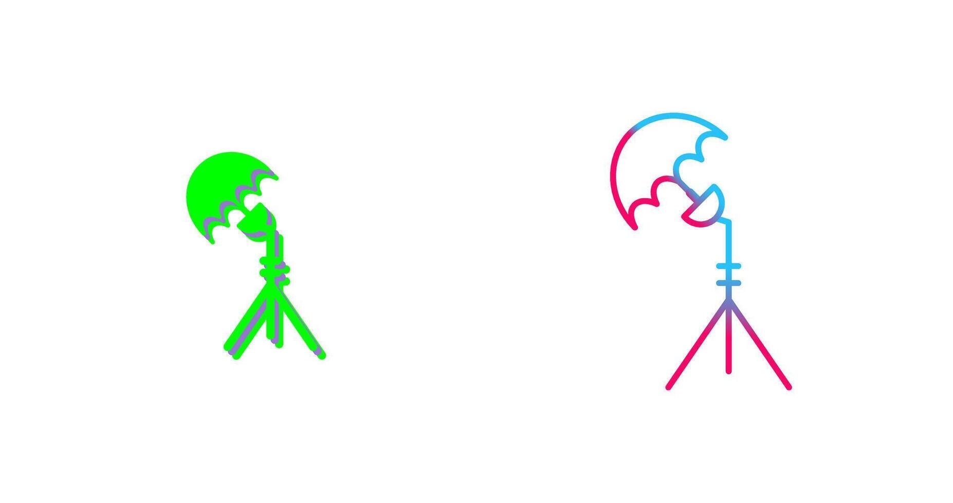 Unique Light Stand Icon Design vector