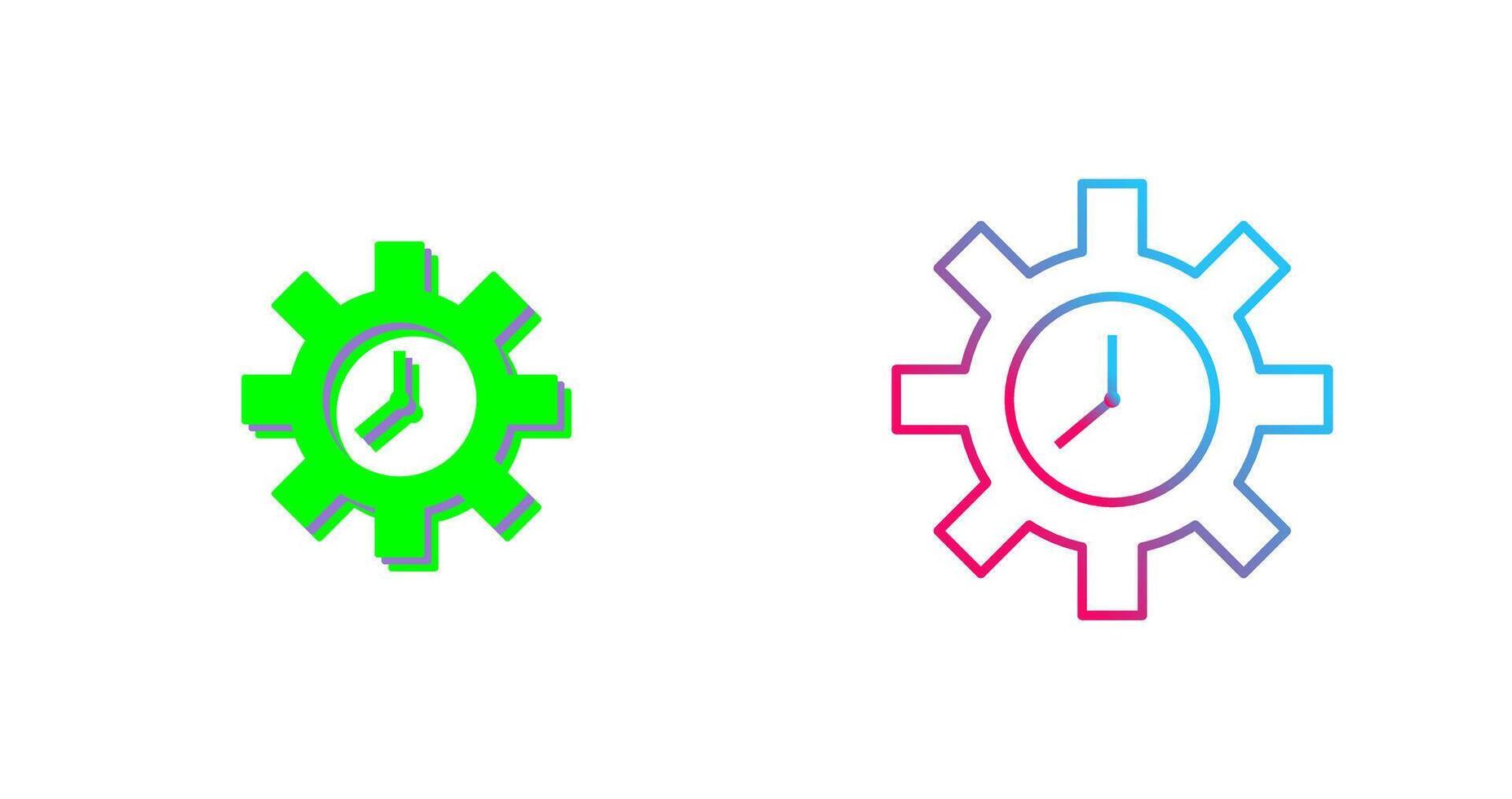 Unique Time Optimization Icon Design vector