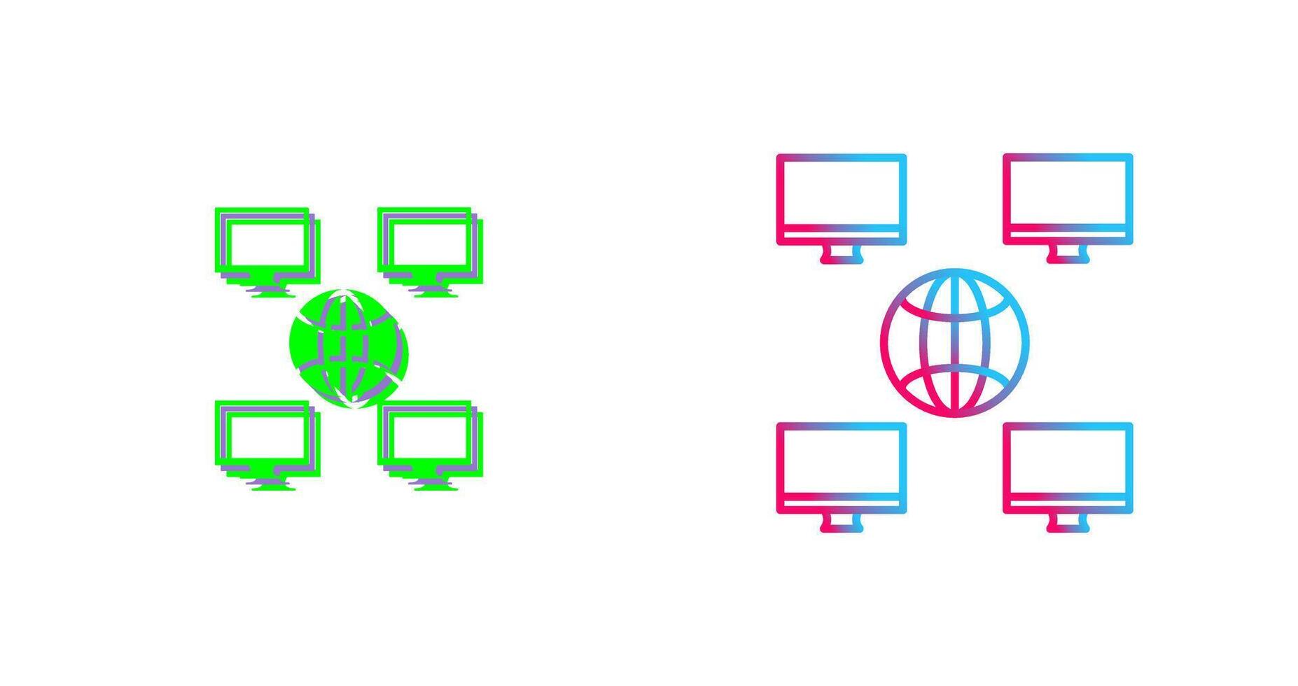 Unique Company Network Icon Design vector