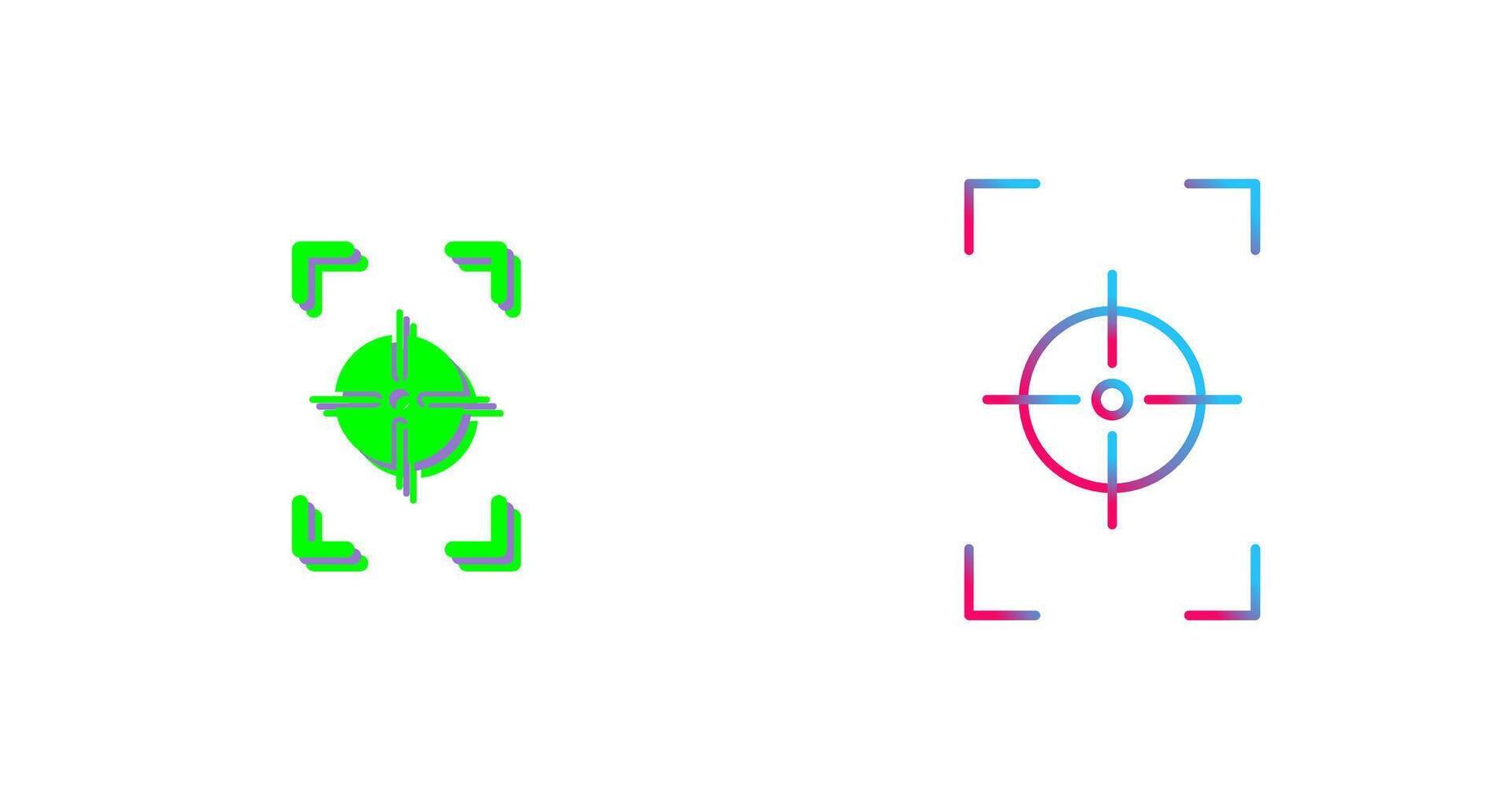 Unique Focus Vertical Icon Design vector