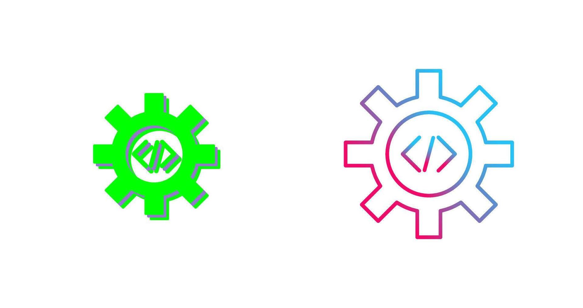 Unique Code Optimization Icon Design vector