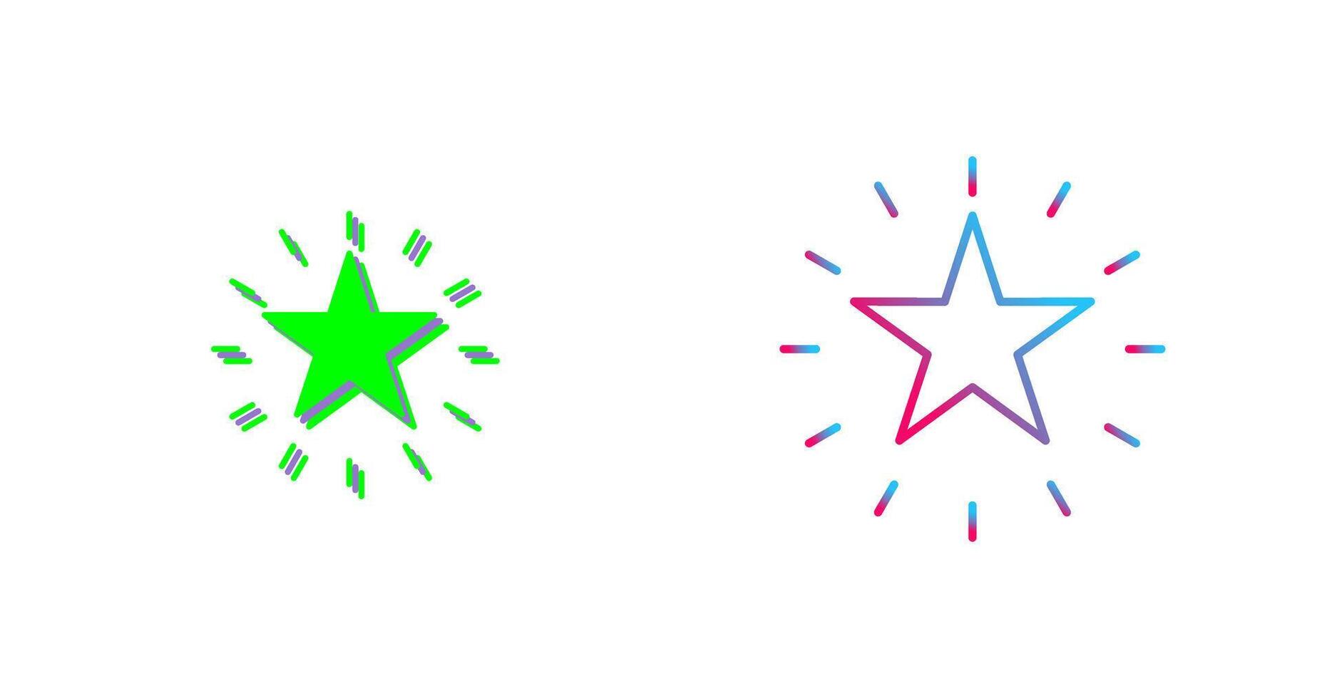 Unique Star Icon Design vector