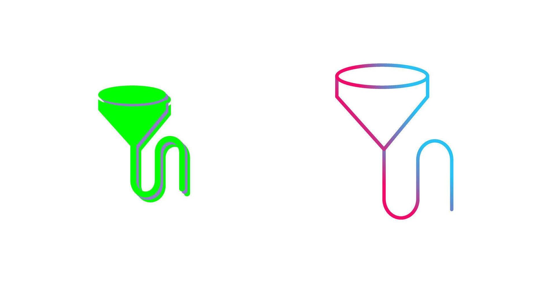 Unique Beer Bong Icon Design vector