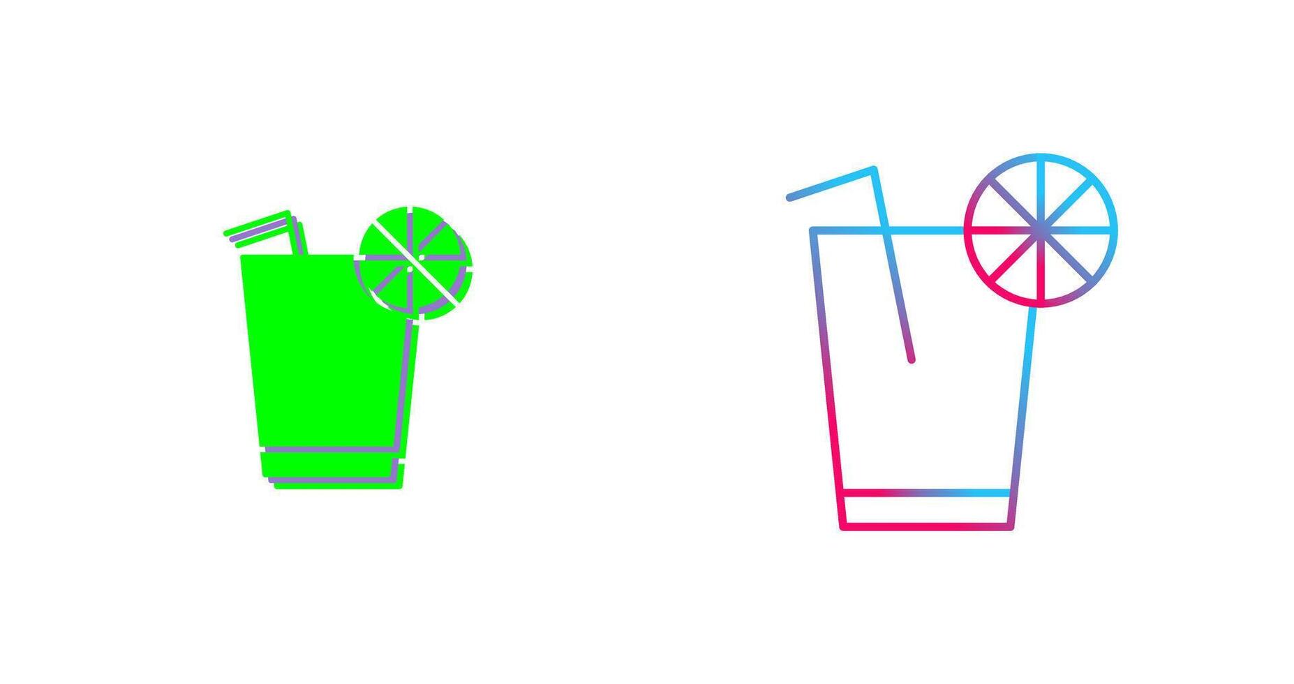 Unique Lemon Juice Icon Design vector