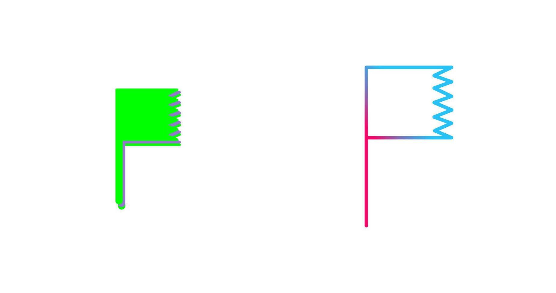 Unique Flag Icon Design vector