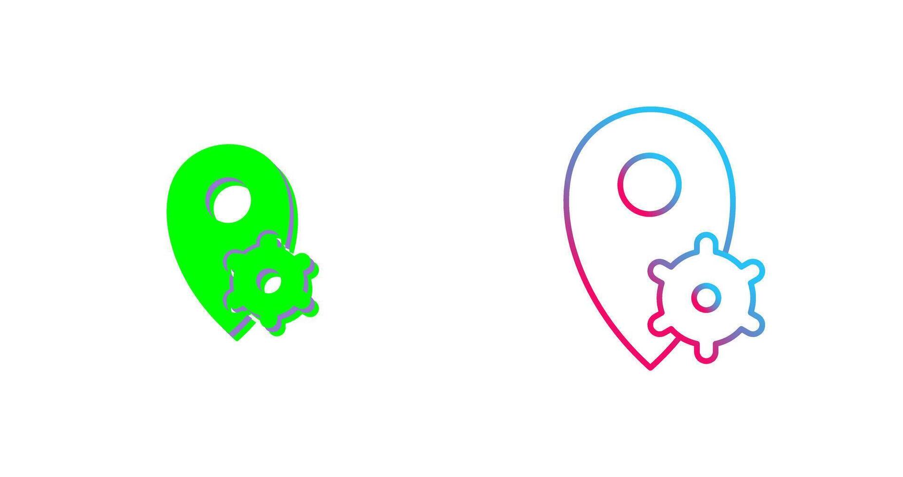 Location Settings Icon Design vector