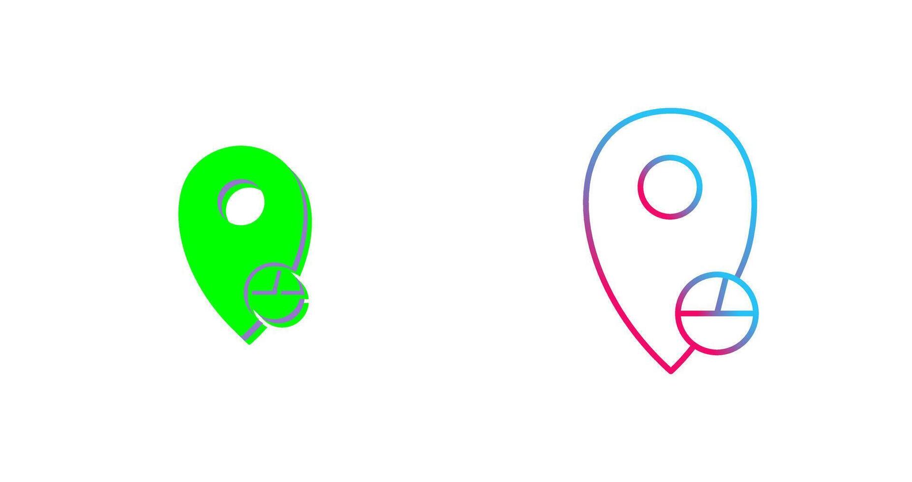 Location Statistics Icon Design vector