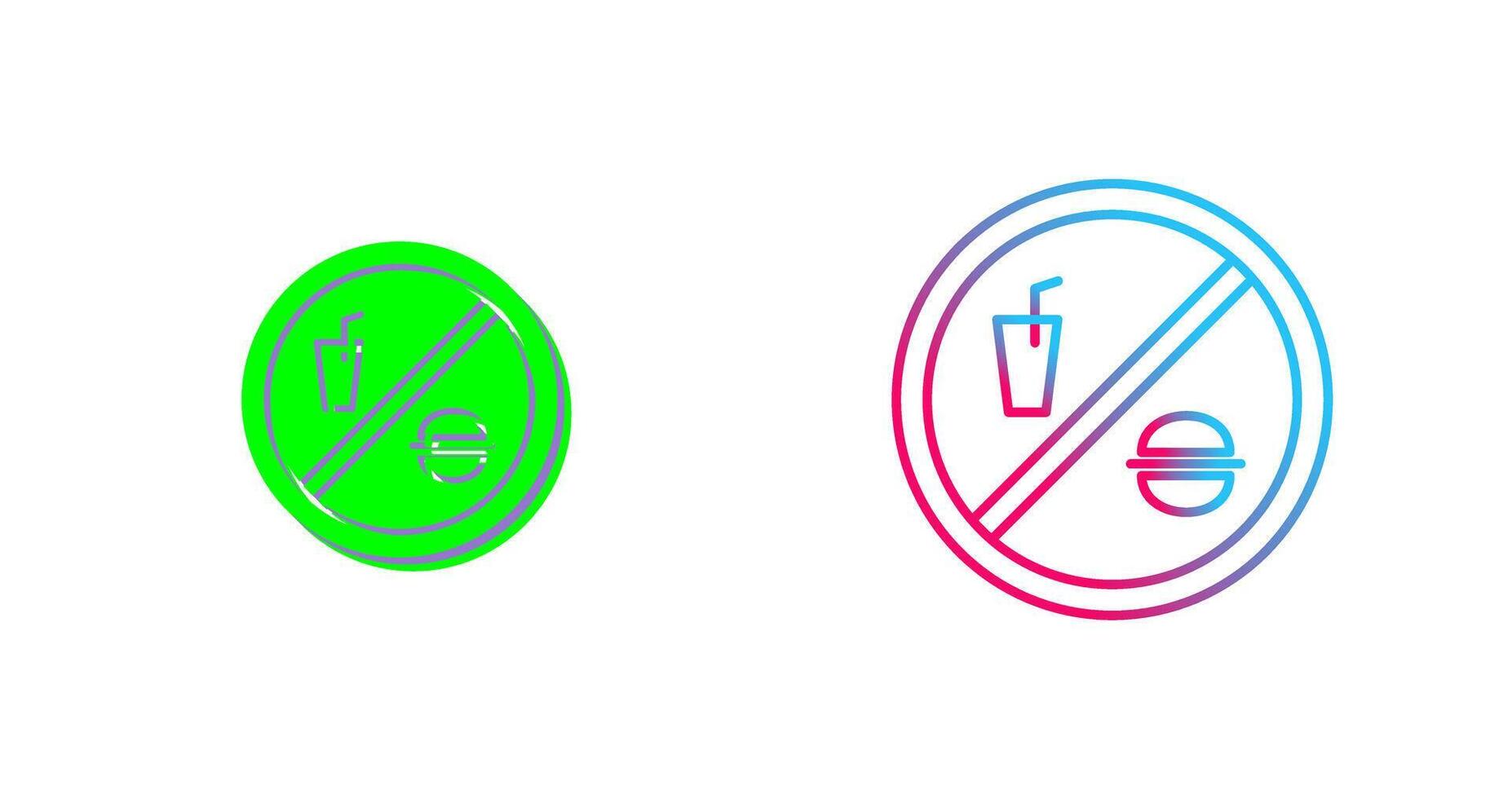 No Food or Drinks Icon Design vector