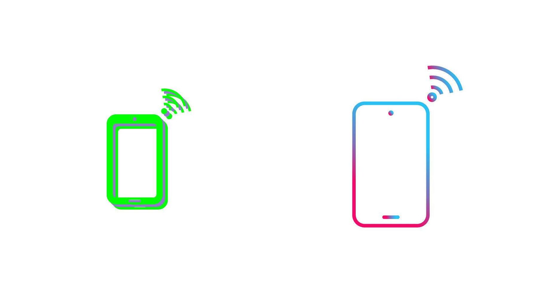 Unique Connected Device Icon Design vector