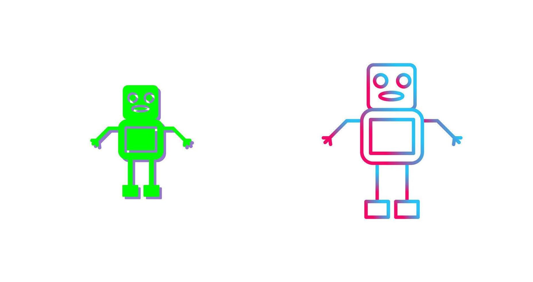 Unique Robot Icon Design vector