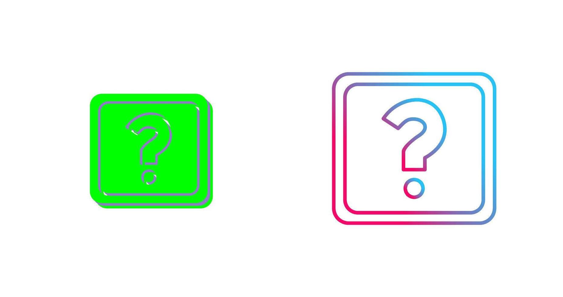 Unique Question Mark Icon Design vector
