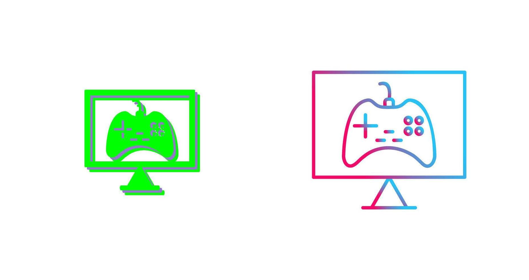 Unique Online Games Icon Design vector