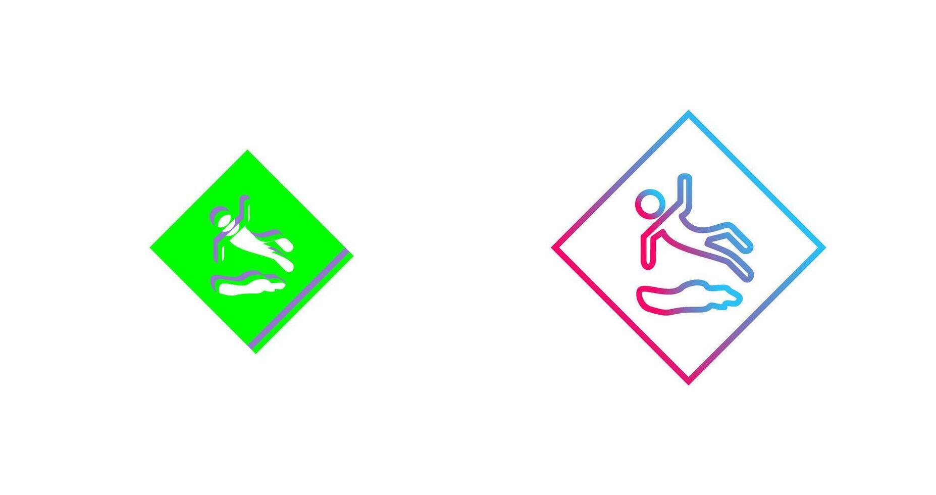 Danger of Slipping Icon Design vector