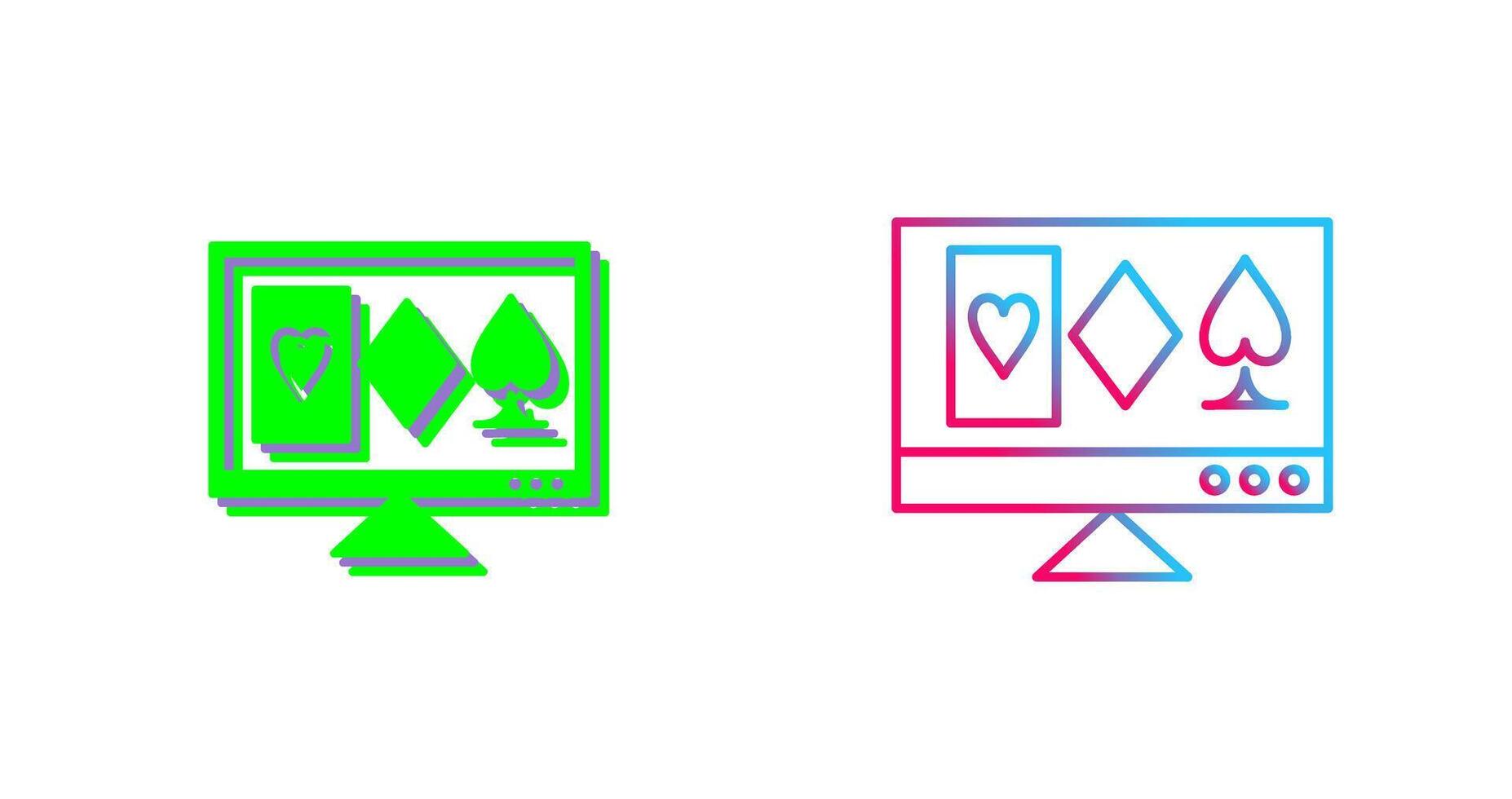 Online Gambling Icon Design vector