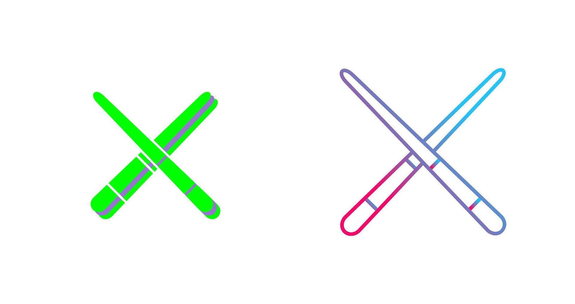 Pool Cue Icon Design vector