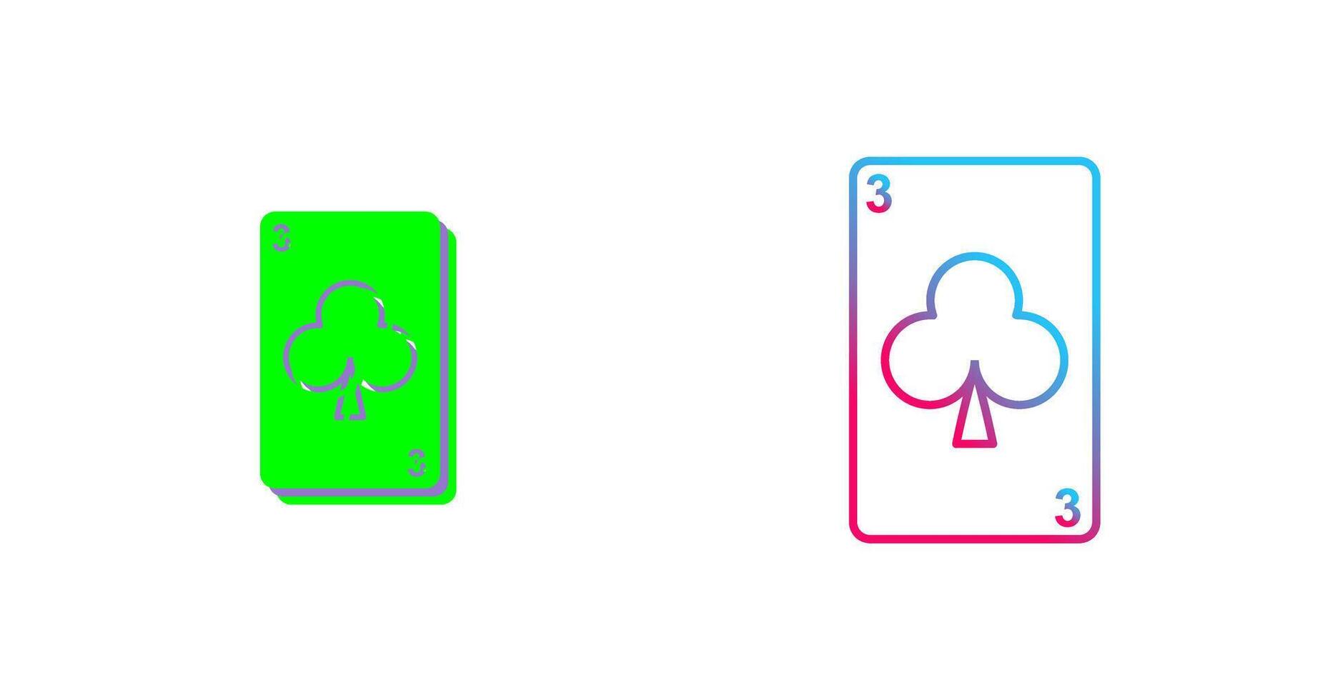 Clubs Card Icon Design vector