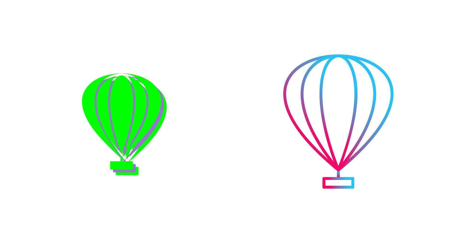 Hot Air Balloon Icon Design vector
