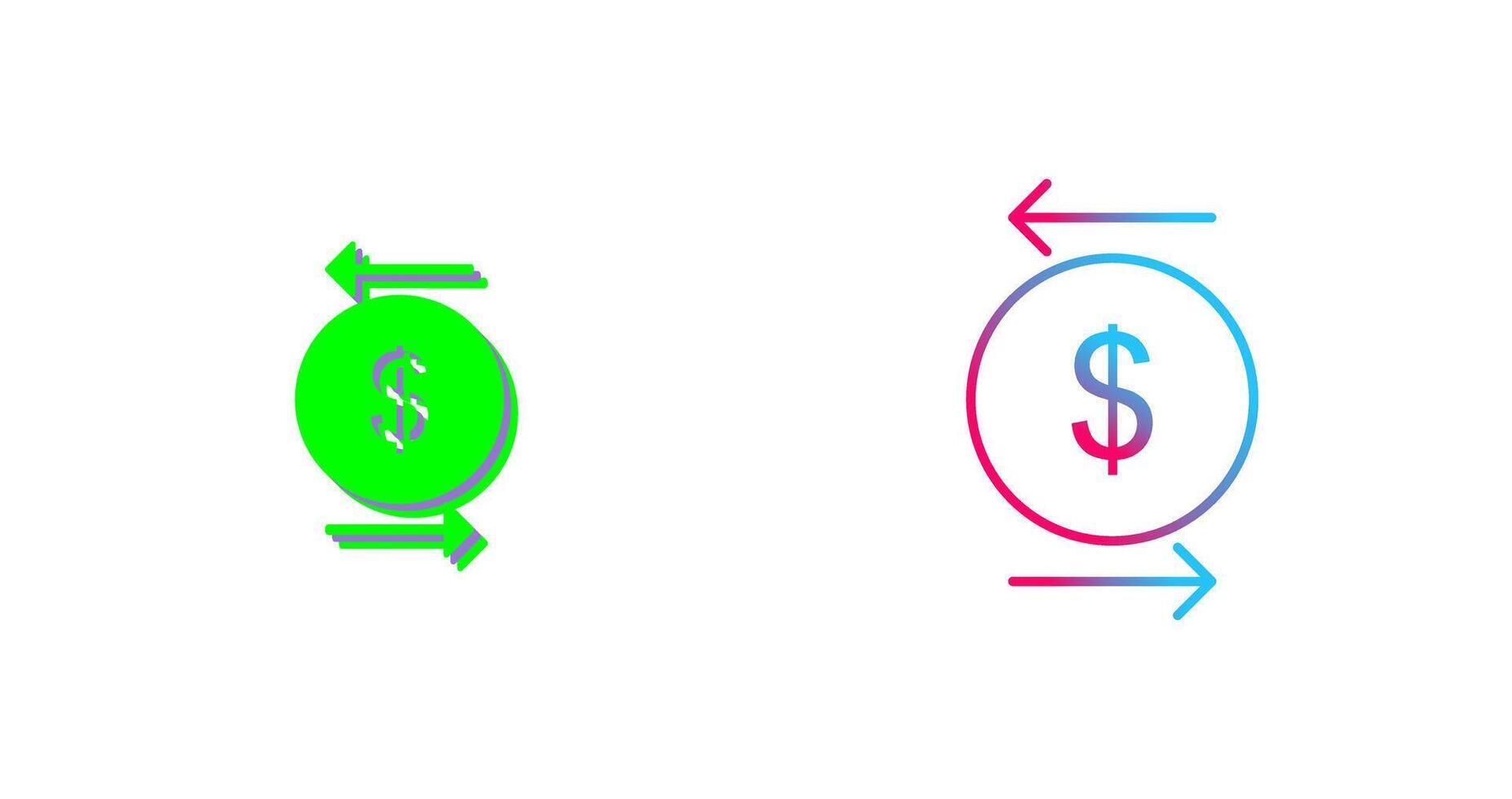 Unique Transcation Icon Design vector