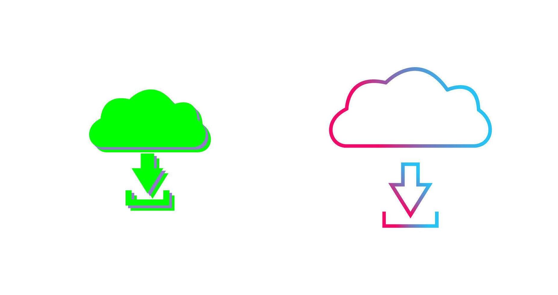 Unique Download from Cloud Icon Design vector