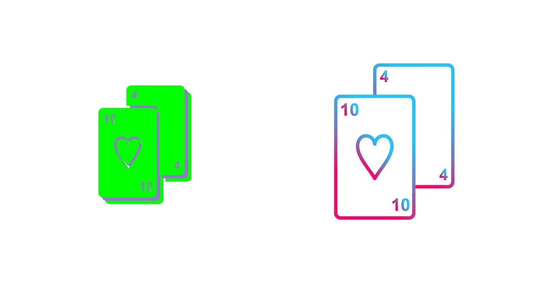 Playing Cards Icon Design vector