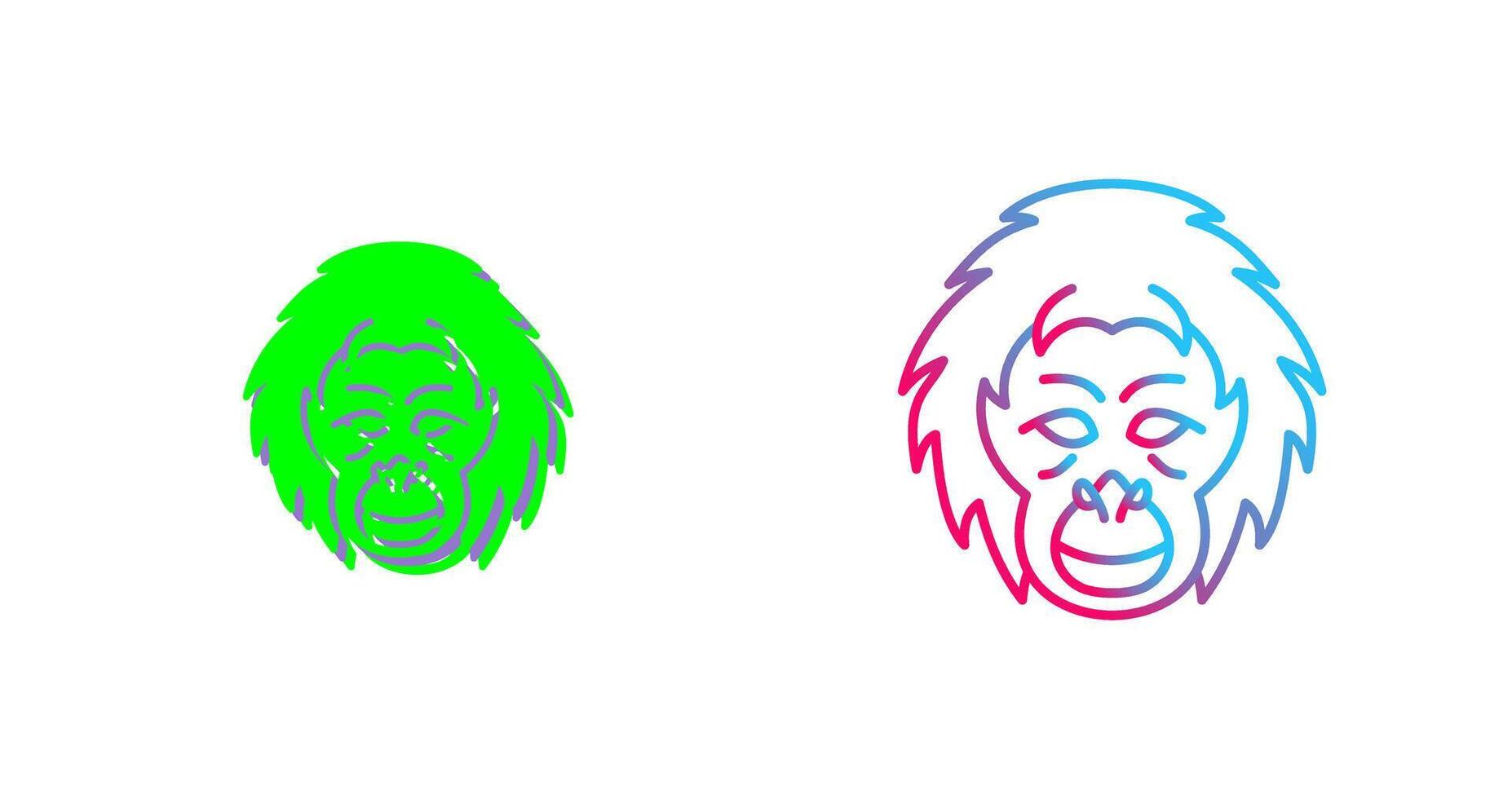 Orangutan Icon Design vector