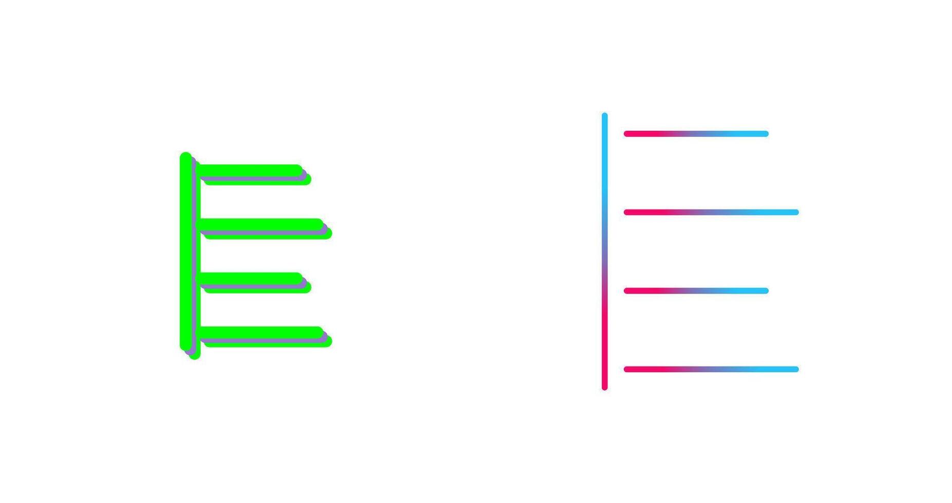Unique Left Align Icon Design vector