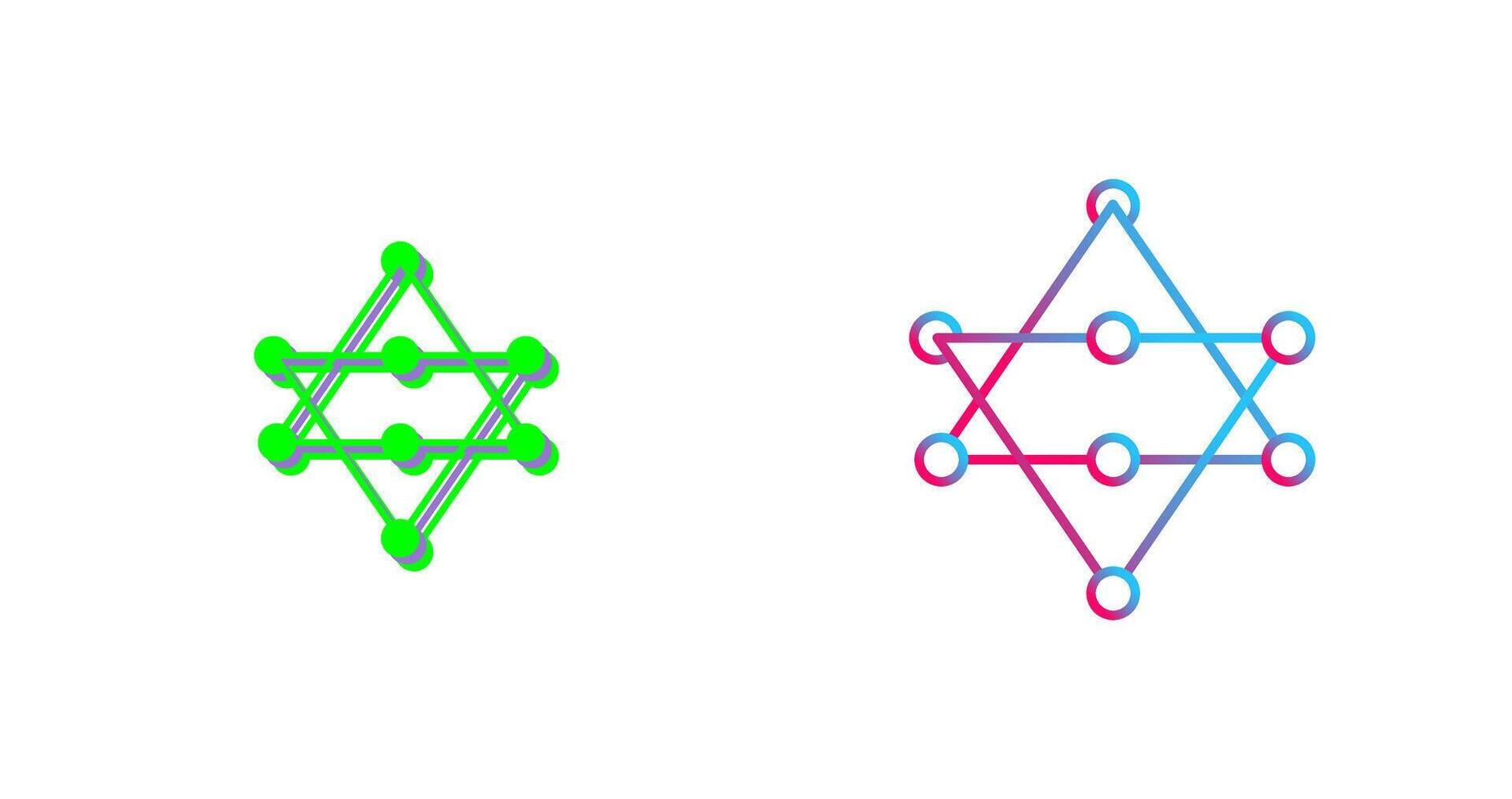 Unique Networks Icon Design vector