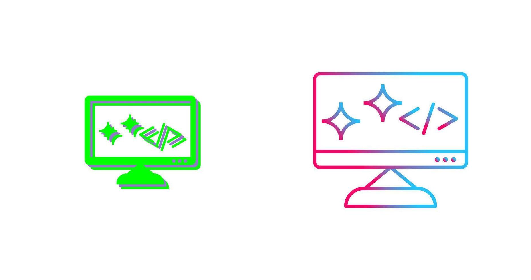 Unique Clean Code Icon Design vector
