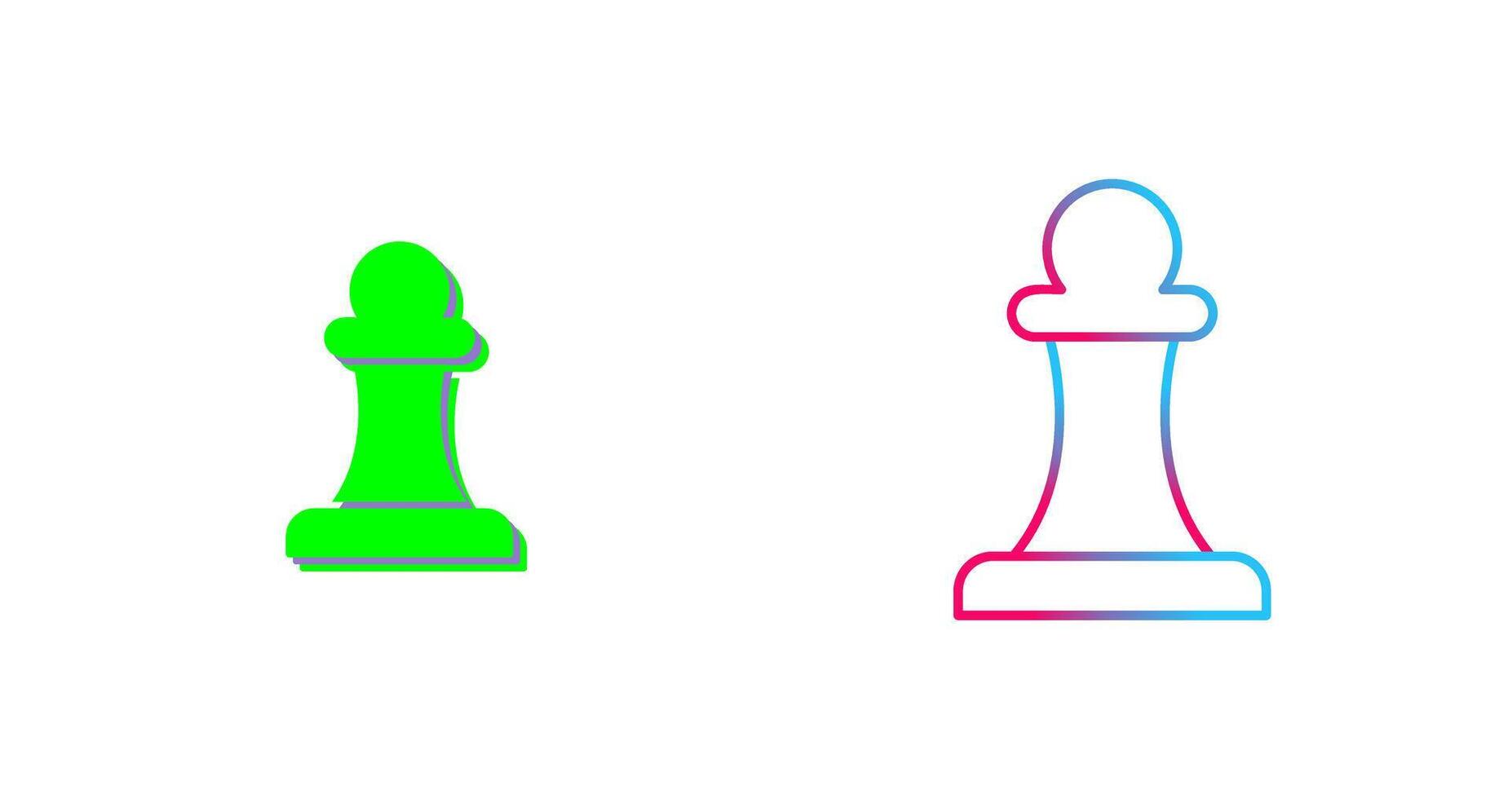 Unique Pawn Icon Design vector