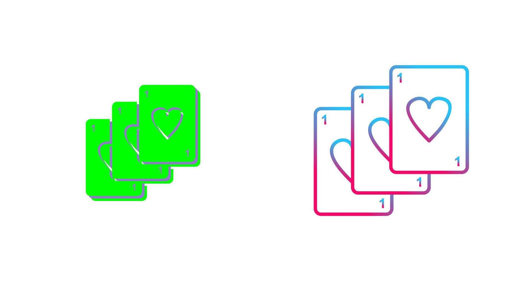 Unique Deck of Cards Icon Design vector