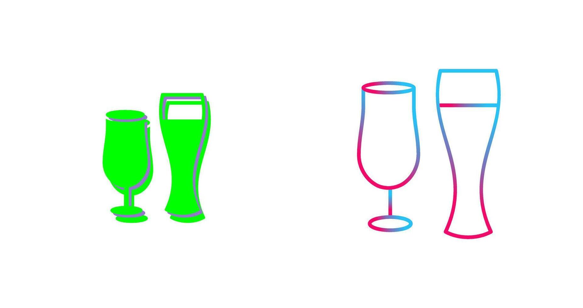 Unique Beer Glasses Icon Design vector
